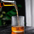Japanese-Style  Whisky Glass Vertical Lines Coffee Cup Transparent Beer Mug Drinking Glass for Juice 2022 Hot Selling