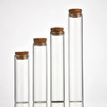 15mm 22mm 25mm 30mm 37mm 47mm Diameter Flat Bottomed Straight Mouth Borosilicate Glass Bottle Tube 50ml with Cork