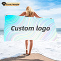 Wholesale Custom 70*140cm Fine Pattern Breathable Quick-Drying Holiday Beach Anti-Sand Microfiber Beach Towel