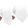 Imported White Polyester Neckties for Men 8cm 6cm Skinny Narrow Other Ties for Weddings