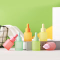 Free Sample Essential Oil Glass Dropper Bottle 20ml Macaroon pink Blue Red Black Skincare Cosmetic Serum Bottle