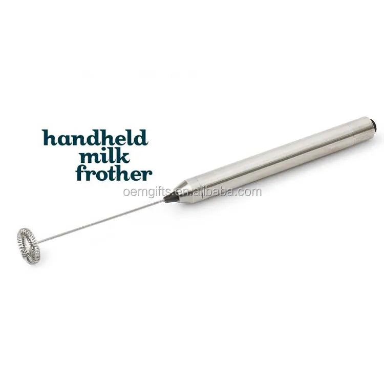 Wholesale Stainless Steel Electric Milk Frother Classic Design Battery Operated Coffee Tool Electric Whisk