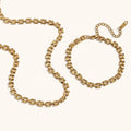 Dingran Hand Made Jewelry Set Stainless Steel Chain Necklace and Bracelet Set Wholesale