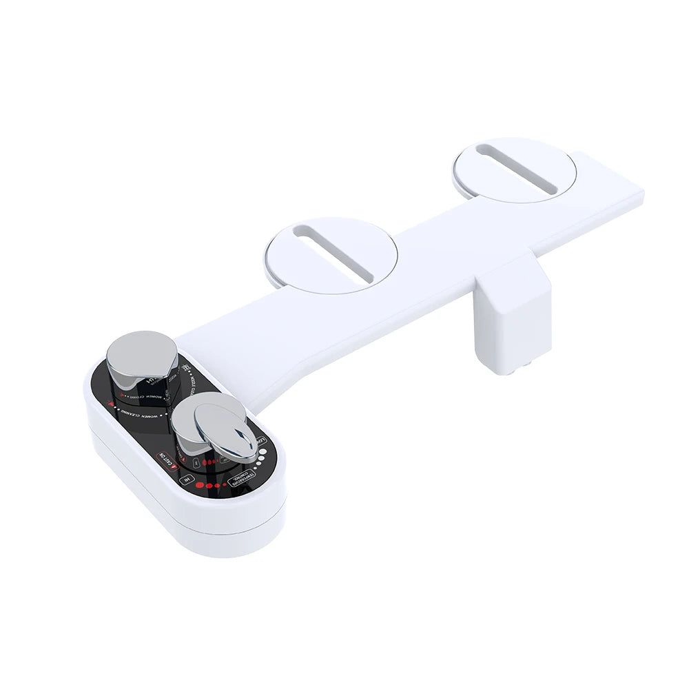 Non-Electric Hot & Cold Water Toilet Bidet - Dual Self-Cleaning Nozzles for Hygiene