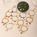 2025 Summer Jewelry Handmade Multi-Pendant Colorful Rope-Braided Stainless Steel Fashion Charm Bracelets