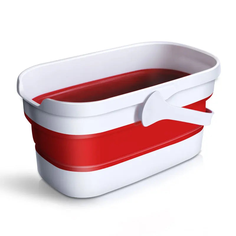 BOOMJOY Foldable Silicone Water Bucket Self-Squeezing Mop Cleaning Dish Tub for Car Wash or Home Use Durable Plastic Material