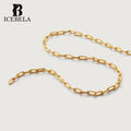 Wholesale Minimalist Luxury Gold Plated 925 Silver Custom Chain Trendy Fine Jewelry Mini Paperclip Choker Necklaces for Women