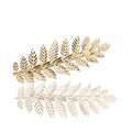Hot Sale Wholesale Gold Color Leaf Shape Metal Hair Clip Metal Head Pin