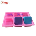 6 Hole square Silicone Mold for Handmade Soap Making