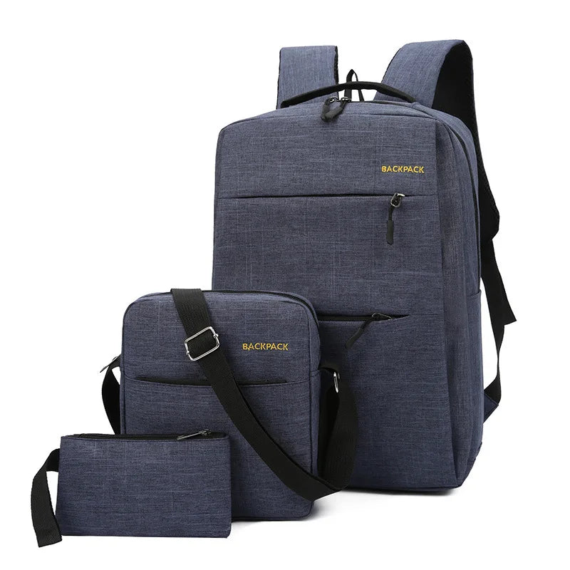 Custom LOGO Fashion Business Travel Waterproof Oxford Letter Pattern Student Laptop Backpack