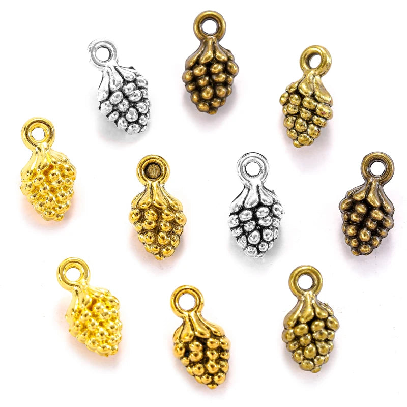 5 Colors Mini Pine Cone Charms Zinc Alloy Necklaceearring Bracelet Jewelry DIY Handmade 13*7mm K01