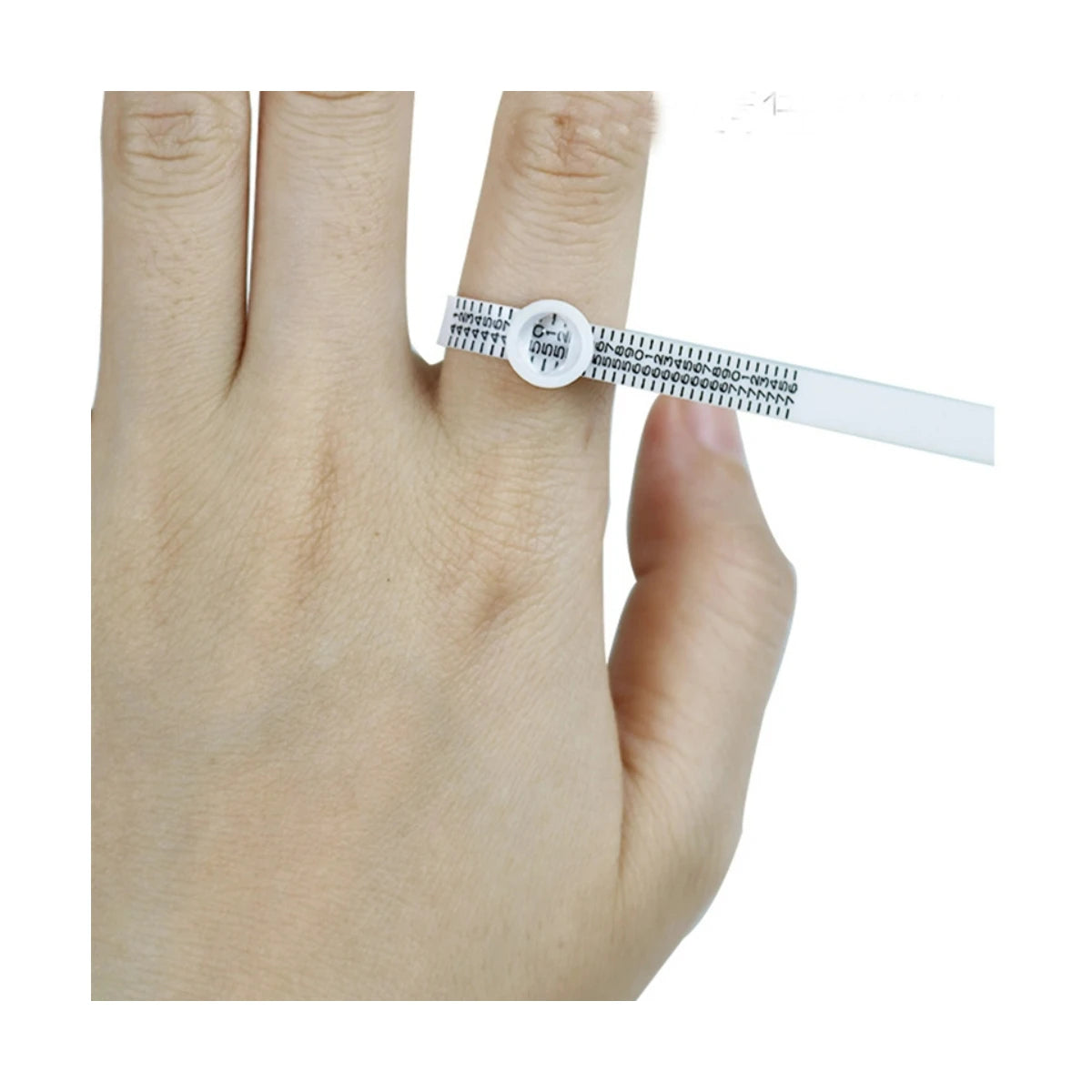 Wholesale Plastic Ring Sizer Measuring Tool Adjustable Belt Magnifier for US UK Finger Size Band Gauge Jewelry Tools Equipment