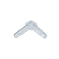Natural PP 3/32" 2.4mm Easy Assembly Hose Barb 2 Ways L Type 90 Degree Barbed Elbow Bend Ink Tube Connector
