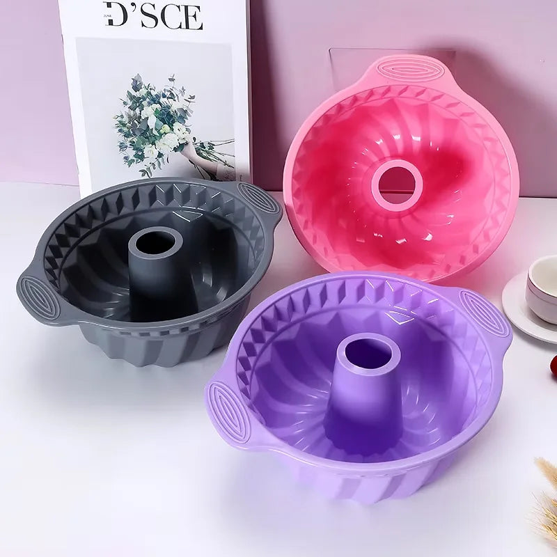 Silicone  Cake Pan Round Cake Baking Molds Non-stick Food Grade Silicone Mold for Gelatin Bread Jello Chiffon