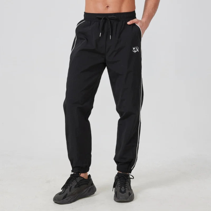 Actuals Tweny8 Brand Custom Men Long Pants Sport Trousers SweatPants Elastic Drawstring Waist Stripe Jogger Pants