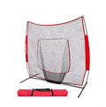 Go Sports 7 ft X 7 ft Baseball & Softball Practice Hitting & Pitching Net with Bow Type Frame Carry Bag and Strike Zone