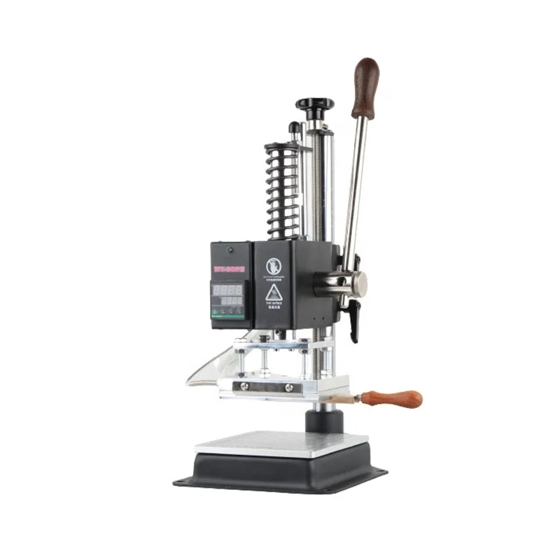 T Slot Digital Embossing Machine Hot Foil Stamping Machine Manual Tipper Stamper for PVC Leather Pu and Paper