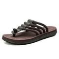 Casual Summer Men's Beach Sandals Anti-Slippery Breathable Leather Flip-Flops Slippers Chancletas Para Hombre