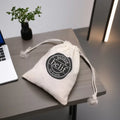 Organic Cotton Drawstring Bag Wholesale Custom Logo Printed Cotton Canvas  Fabric Drawstring Bag