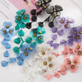 SC Hot Sale Trendy Long Blossom Tassel Earring Statement Geometric Earring Stylish Colorful Flower Charm Earrings for Teen Girls