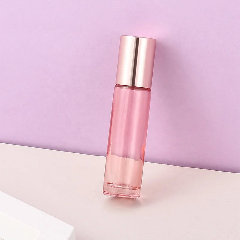 10ml Glass Roll on Bottle Rose Gold Essential Oil Ball Glass Bottle Supplier Empty Round Ready to Ship Roller Bottle