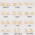 Customized Various Style Fashion Gold Plated Earrings Horoscope Zodiac Sign Stud Earrings for Women