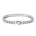 Factory Direct Sales Classic Trendy 925 Sterling Silver Zircon Tennis Bracelet Rhodium Plated Unisex