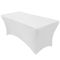 Reador Woven Stretch Spandex Rectangle Black 6ft Customizable Sizes Party Banquet Wedding Tablecloths with Logo