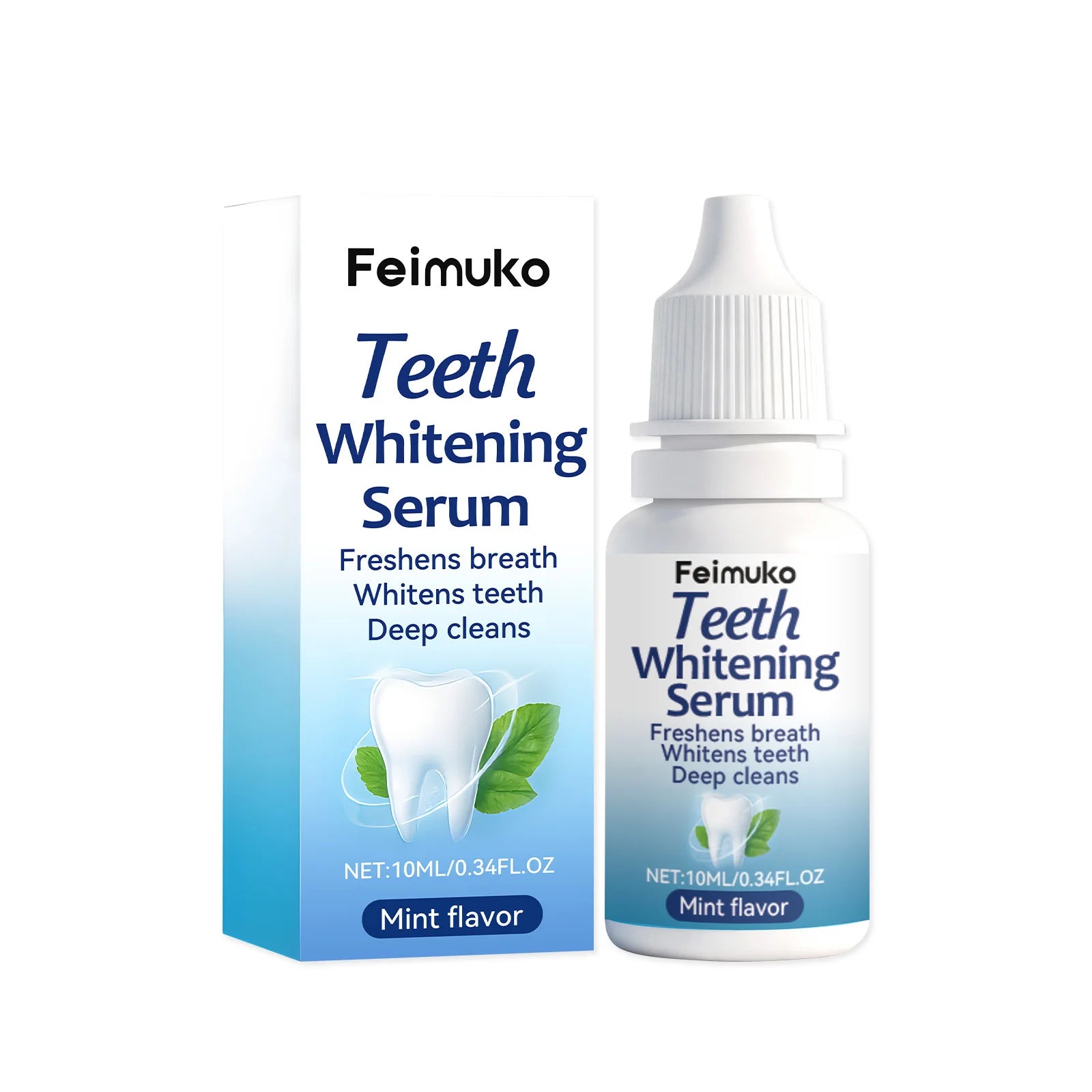 Feimuko Professional Coffee Tea Smoke Stains Removal Deep Cleaning Teeth Whitening Serum 10ml
