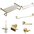 Bathroom Las Vegas Style Storage Rack Set Brass Luxury Wall-Mounted Shelf Organizer Kit