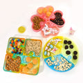Candy Snack Storage Tray Mold Round Square Heart Puzzle Silicone Dish Mold