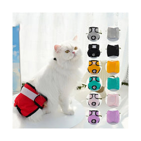 Reusable Good Absorbency Cat Diapers Easy to Put on Adorable Diapers Price Wrap Cheap Pet Diapers for Cats Dogs