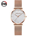 Hannah Martin HM-MS36 Luxury Fashion Women Watches Stainless Steel Casual Rose Gold Wrist Watch Quartz Waterproof Wristwatches