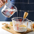 Measuring Scale Cup Transparent Heat Resistant Tempered Glass Milk Cups Home Bakeware Cooking Tools Kitchen Restaurant Utensils