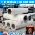37cm DTF Film 36cm DTF Hot Peel Film Work With Ink 60cm Hot Peel Double Side Matte PET DTF Roll Film
