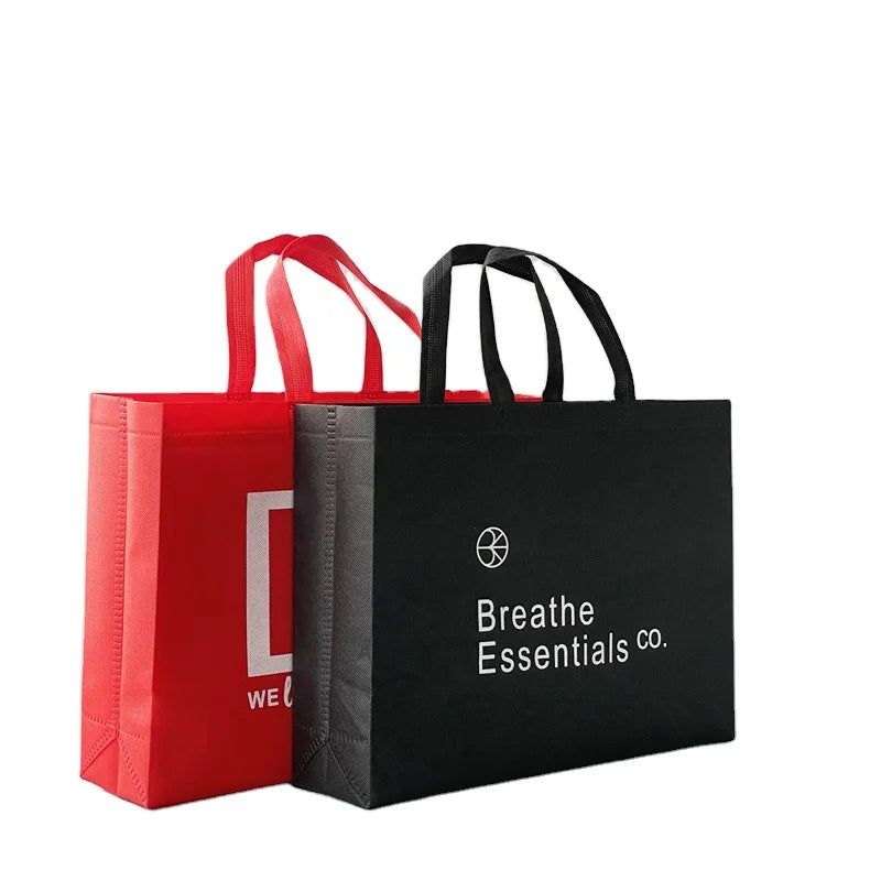 Exhibition Non Woven Bag Promotional Trade Show Giveaway Bag Custom Logo Printed Reusable Shopping Tote Bag Factory Wholesale