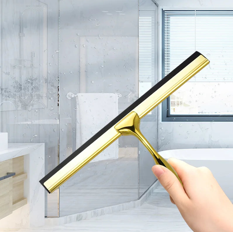 Stainless Steel Zinc Alloy Silicone Eco-Friendly Strong Adhesion Window Glass Wiper Cleaning Tools Long-Shaped Brush Cleaning