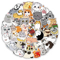 50Pcs Cute Funny Emo Kitty Graffiti Decorative Stickers Label for Luggage Laptop Guitar Scrapbook Skateboard Waterproof Sticker