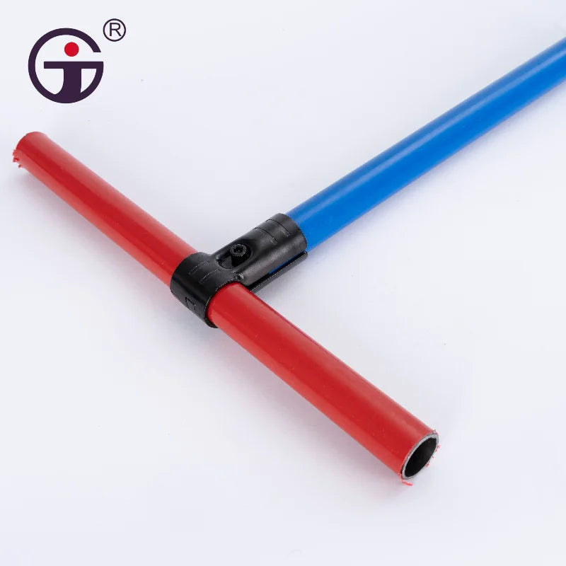 0.8mm-2.0mm Composite PE Plastic -Coated Steel Pipe / Lean Tube for Racking System