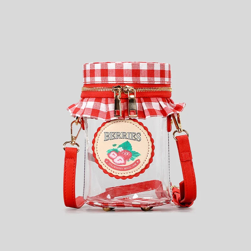 Jelly Transparent Strawberry Cute Niche Ins Mini Bag