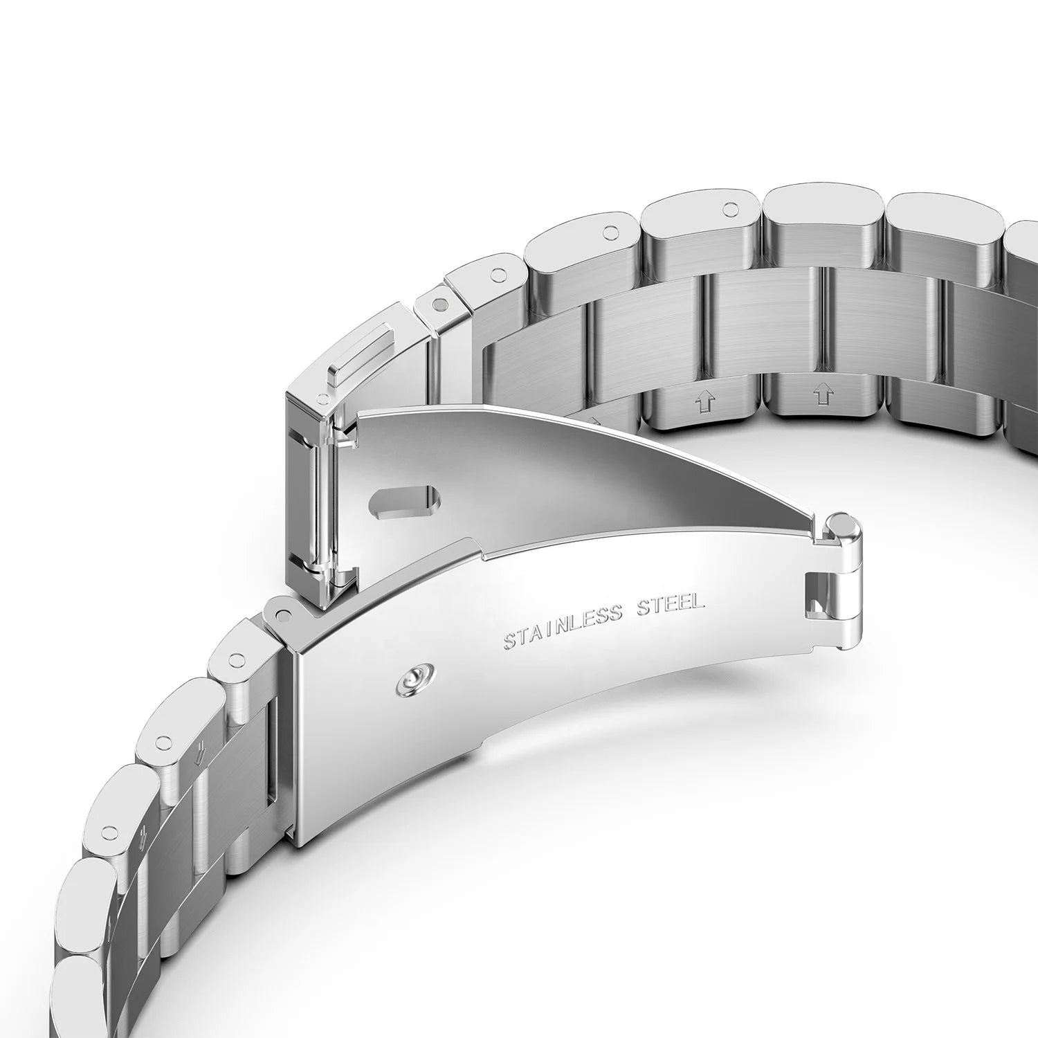 Wrist Band Curved End Metal Bracelet No Gaps Stainless Steel Strap For Samsung Galaxy Watch 4 Classic 46mm 42mm/Watch4 44mm 40mm