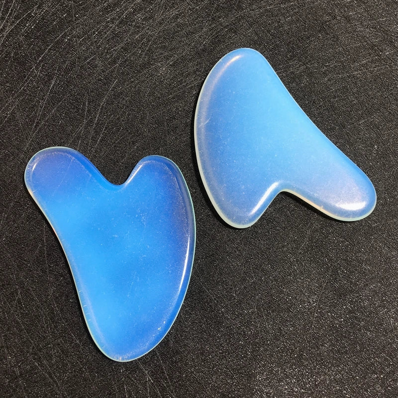 HY Natural Opalite Facial Gua sha Scraping Jade Facial Gua Sha stone Facial Massage Tools guasha heart