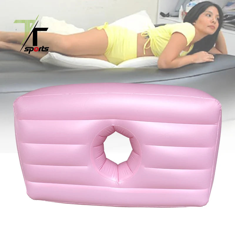 TTSPORTS Inflatable BBL Lounger Chair With Foot Stool Blow up Sofa Bed After Surgery Post Recovery