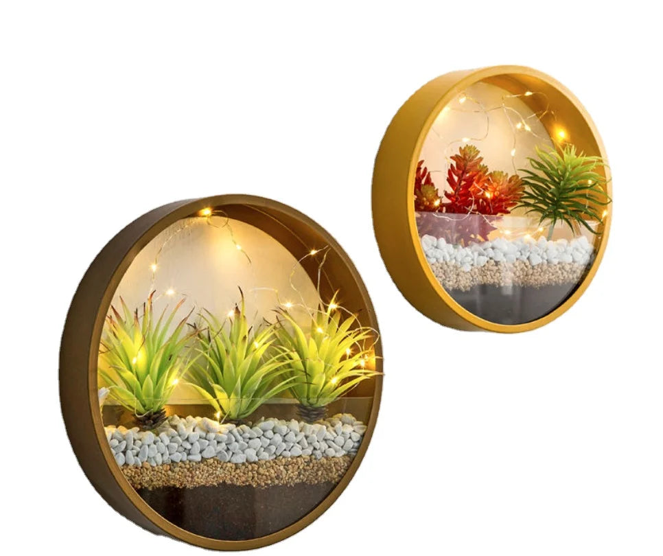 Nordic Style Round Iron Wall Hanging Stylish Home Decor with Art Deco Design for Birthday Celebrations