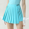 Hot Sale Women's Golf Sporty Pleated Satin Skirt Empire Waist Mid-Calf Side Zipper Quick Dry Support OEM