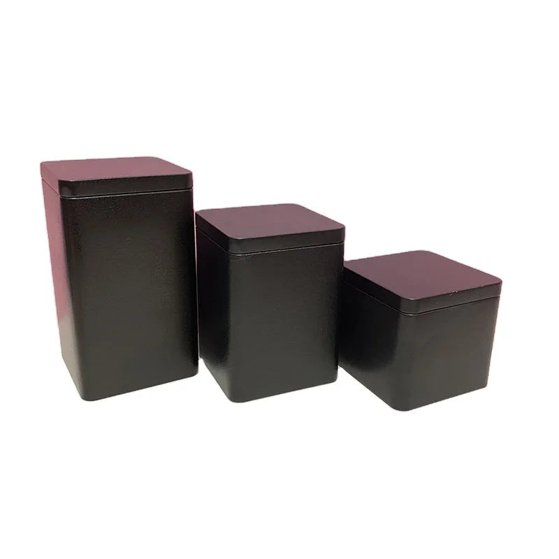 square Custom Oem Coffee Bean Tea Tin Can Packaging Storage Tin Box Tinplate Metal Tin Tea