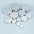 Silver 10ml/10g Small Tin Cosmetics Packaging Empty Lip Balm Metal Jar Matte Finish Face Cream Candy Logo 60ml Essential Oils