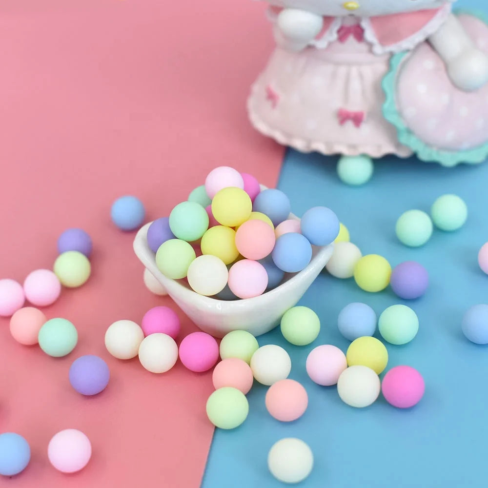 6mm Non-porous Colorful Beads No Hole Round Acrylic Beads for DIY Jewelry Making Handmade Accessories