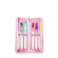 6-Colors Professional Glass Nail File Crystal Nail File With PU Leather Case
