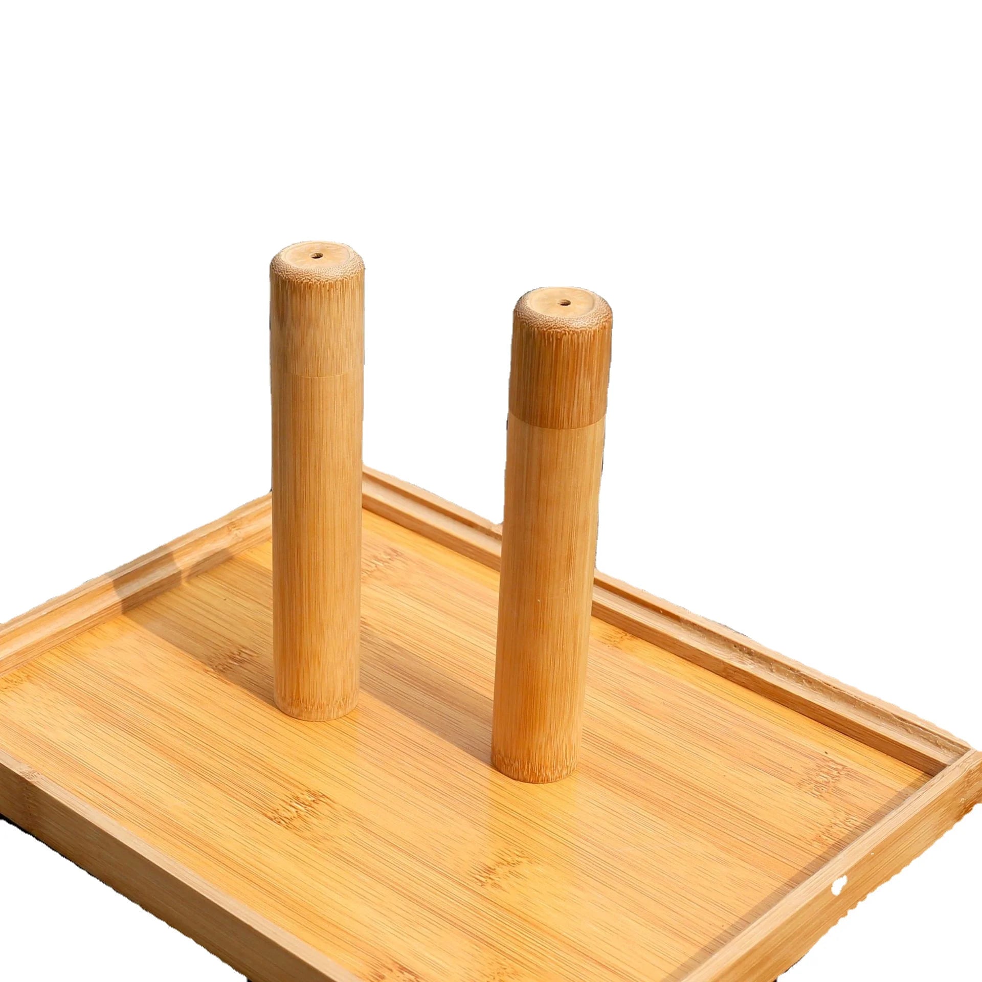 Eco Friendly 100% Natural Kids Children Bamboo Toothbrush case Portable Travel Toothbrush Holder Toothbrush Bamboo Tube case